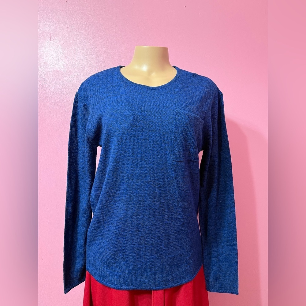 H&M women's sweater blouse size S blue
